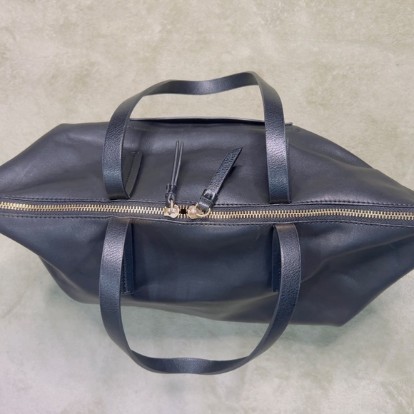 ELIZABETH AND JAMES VEGAN LEATHER BIG TOTE PURSE COGNAC BROWN SHOULDER BAG - Picture 4 of 5